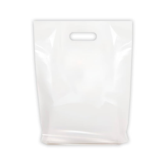 Merchandise Bags, Die Cut Handles, Strong, Durable, and Tear Resistant Bags Perfect for Retail, Boutiques, or Any Events, Different sizes and colors (Black Thank You, 9x12 Inch (Pack of 100))