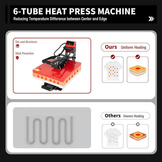 Heat Press Machine, 16x20 Inch Auto Open Heat Press Machine with Slide Out Base 1600W Digital Sublimation Printer,Heat Press Machine for T Shirts Mug, Hat Plate, Cap